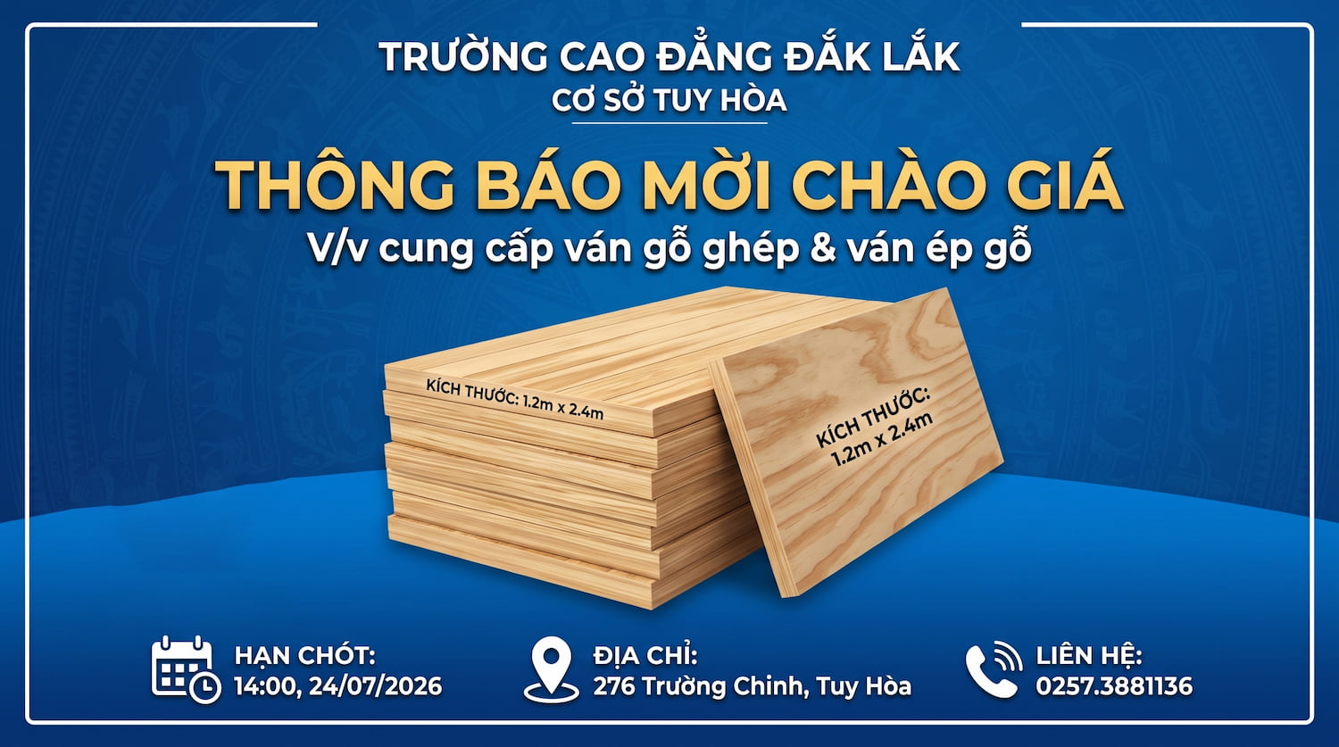 Thông báo mời chào giá: Cung cấp ván gỗ ghép